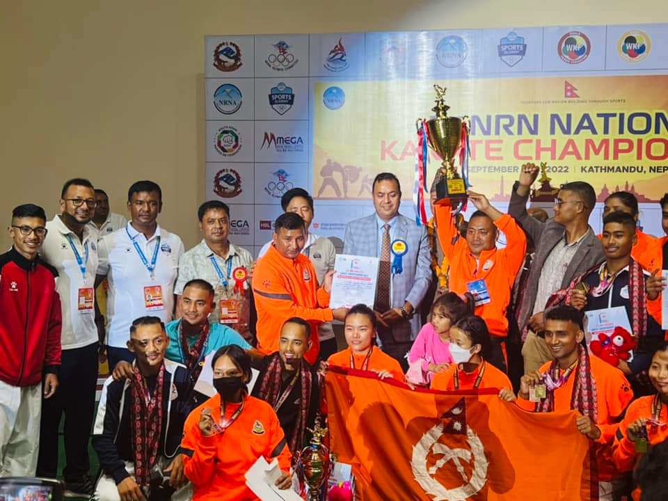 प्रथम एनआरएनए राष्ट्रिय कराते च्याम्पयनसीप  प्रतियोगिता सम्पन्न ,एनआरएनएले पायो ५ पदक